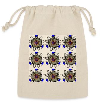 Golden Mechanical Mandala Gear Art - Reusable Gift Bag - Natural - Front