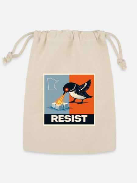 Minneapolis ICE Protest RESIST - Reusable Gift Bag - Natural