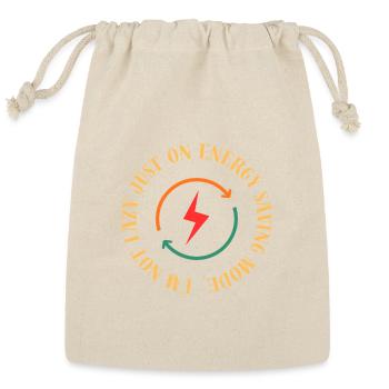 I'm Not Lazy, Just On Energy Saving Mode" – Funny  - Reusable Gift Bag - Natural - Front