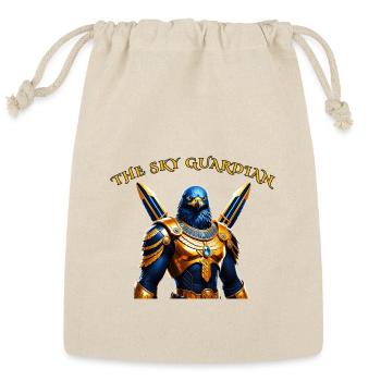 Sky Guardian: Golden Hawk Warrior Art - Reusable Gift Bag - Natural - Front