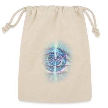 Eye See #01 - First Glance | Psychedelic Eye Art - Reusable Gift Bag - Natural - Front
