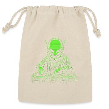 Space DJ – Perfect for Techno and Rave Fans - Reusable Gift Bag - Natural - Front