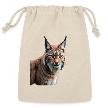 Golden Lynx Close-Up Art - Reusable Gift Bag - Natural - Front