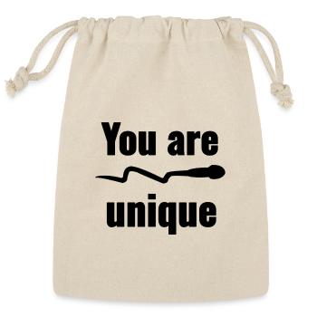 You Are Unique - Funny Biology Sarcasm Design - Reusable Gift Bag - Natural - Front