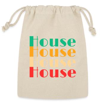 House Music - Reusable Gift Bag - Natural - Front