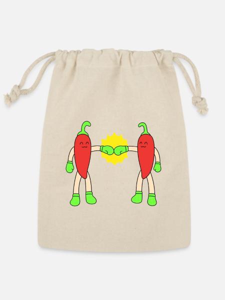 Chili fist bump - Reusable Gift Bag - Natural