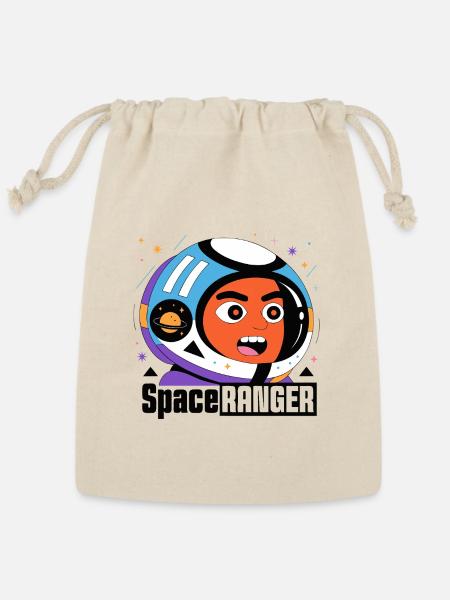 Space Ranger Cartoon Astronaut - Reusable Gift Bag - Natural