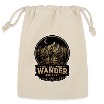 Not All Who Wander Are Lost Mountain - Reusable Gift Bag - Natural - Front