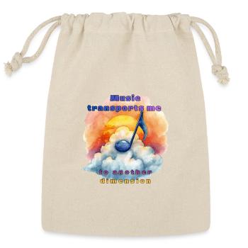Music Humor Piano Violin Musicians Music Notes - Reusable Gift Bag - Natural - Front