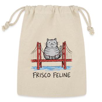 Frisco Feline - Reusable Gift Bag - Natural - Front