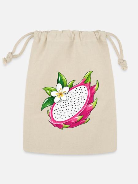 Tropical Dragon Fruit - Reusable Gift Bag - Natural