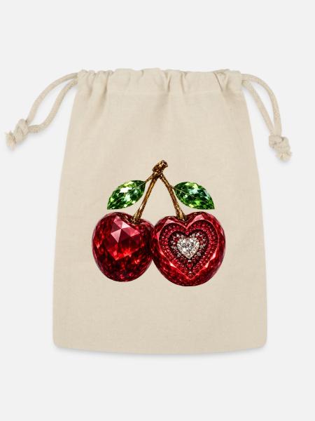 CHERRY GLAM ! - Reusable Gift Bag - Natural
