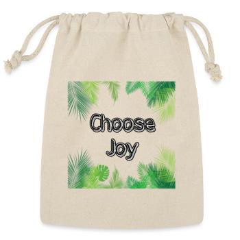 Choose Joy Tropical Frame - Reusable Gift Bag - Natural - Front