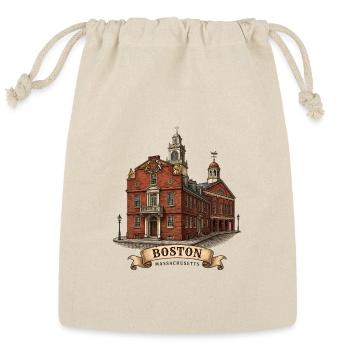 Boston Landmarks Freedom Trail - Reusable Gift Bag - Natural - Front