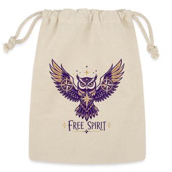  Free Spirit Owl & Stars - Reusable Gift Bag - Natural - Front