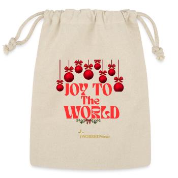 Christmas collection Joy to the world  - Reusable Gift Bag - Natural - Front