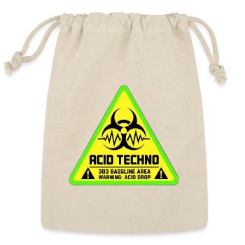 Acid Techno Hazard Triangle - Reusable Gift Bag - Natural - Front