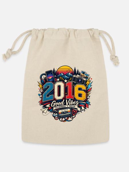Retro 2016 - Reusable Gift Bag - Natural