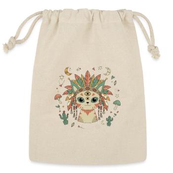 Cosmic Headdress Cat - Reusable Gift Bag - Natural - Front