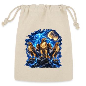 Storm Hawks of Night Rock - Reusable Gift Bag - Natural - Front