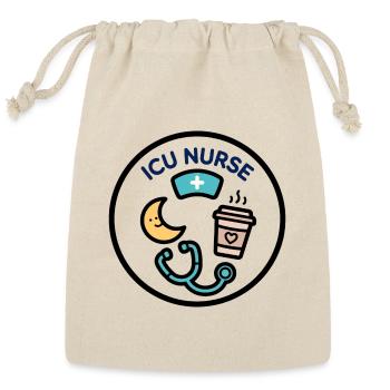 ICU Nurse Moon Coffee Stethoscope - Reusable Gift Bag - Natural - Front