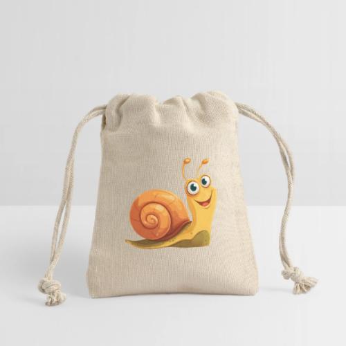 Happy Cartoon Snail with a Smile - Reusable Gift Bag