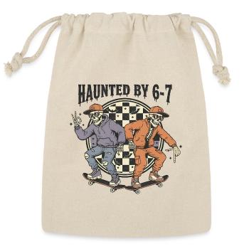 Haunted by 6 7 Halloween meme - Reusable Gift Bag - Natural - Front