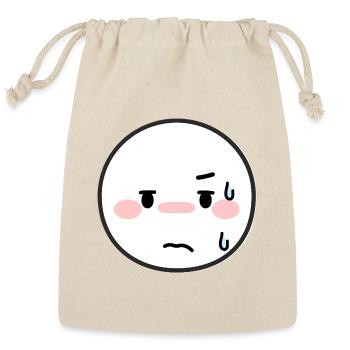 Anxious  Face with Sweat - Reusable Gift Bag - Natural - Front