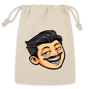 Sly Smile Cartoon Mascot - Reusable Gift Bag - Natural - Front