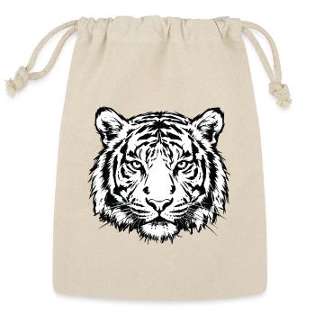 Majestic Tiger Face - Reusable Gift Bag - Natural - Front