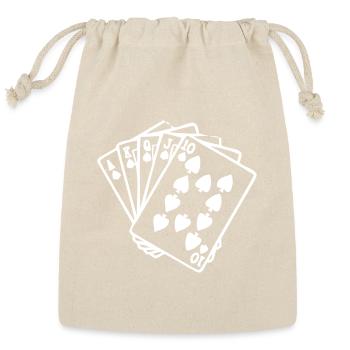 Poker Card Deck - Reusable Gift Bag - Natural - Front