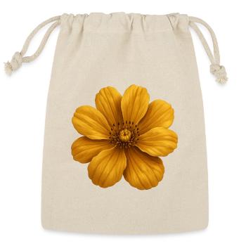 Golden Blossom Vintage Art - Reusable Gift Bag - Natural - Front