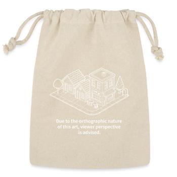 Orthographic Warning - Reusable Gift Bag - Natural - Front