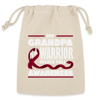 Sickle Cell Awareness Warrior Supporter Survivor - Reusable Gift Bag - Natural - Front