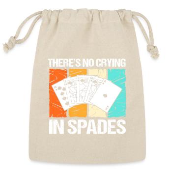 Spades Card Game Casino Player - Reusable Gift Bag - Natural - Front