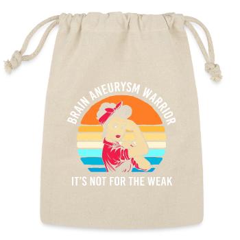 Brain Aneurysm Warrior Women - Reusable Gift Bag - Natural - Front