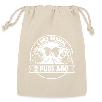 I Was Normal 2 Pugs Dogs Ago Funny Pet Owner - Reusable Gift Bag - Natural - Front