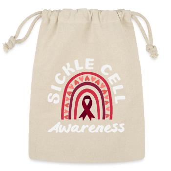 Sickle Cell Awareness Warrior Supporter Survivor - Reusable Gift Bag - Natural - Front
