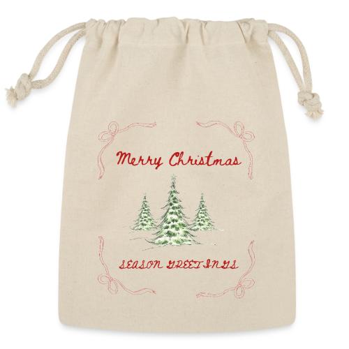 Beautiful Green Christmas Tree Graphic - Reusable Gift Bag
