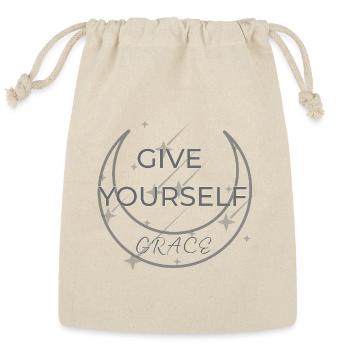 Give Yourself Grace - Stoic Self-Compassion Moon - Reusable Gift Bag - Natural - Front