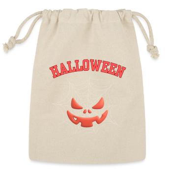 Halloween Web Face - Reusable Gift Bag - Natural - Front