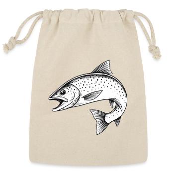 Speckled Trout Sketch - Reusable Gift Bag - Natural - Front