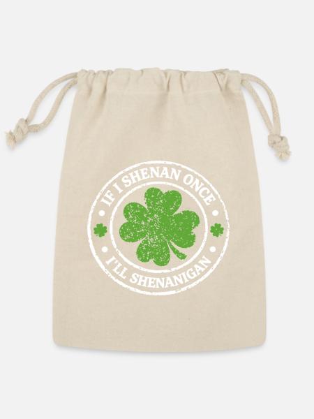 Shamrock Circle Shenanigan - Reusable Gift Bag - Natural