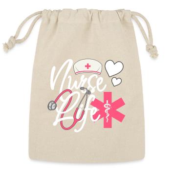 Nurse Life – Heart & Stethoscope Pride - Reusable Gift Bag - Natural - Front