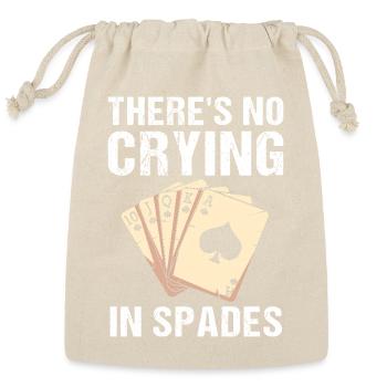 Spades Card Game Player Poker - Reusable Gift Bag - Natural - Front