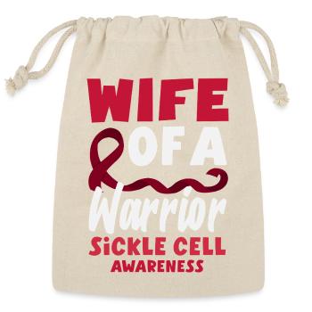 Sickle Cell Awareness Warrior Supporter Survivor - Reusable Gift Bag - Natural - Front