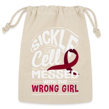 Sickle Cell Awareness Warrior Supporter Survivor - Reusable Gift Bag - Natural - Front