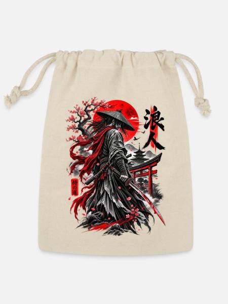 Ronin Under Red Sun - Reusable Gift Bag - Natural