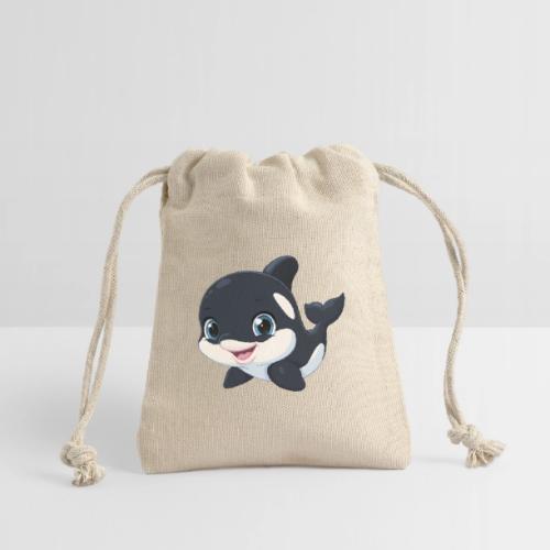 Playful Cartoon Baby Orca with Sweet Smile - Reusable Gift Bag