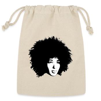 Afro Beauty Groove Tee - Reusable Gift Bag - Natural - Front